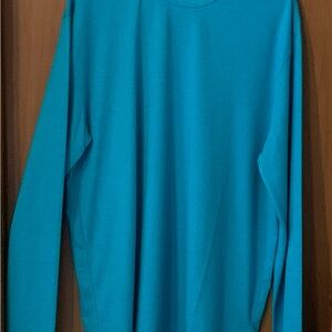 Vibrant Teal Long Sleeve Shirt for Men